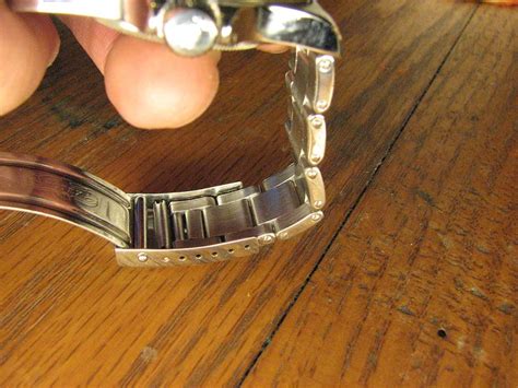 remove link rolex rivet bracelet|how to remove riveted links.